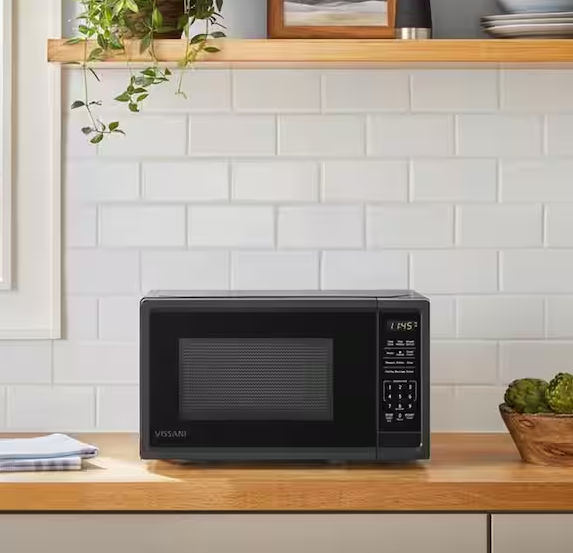 0.7 cu. ft. 700-Watt Countertop Microwave in Black