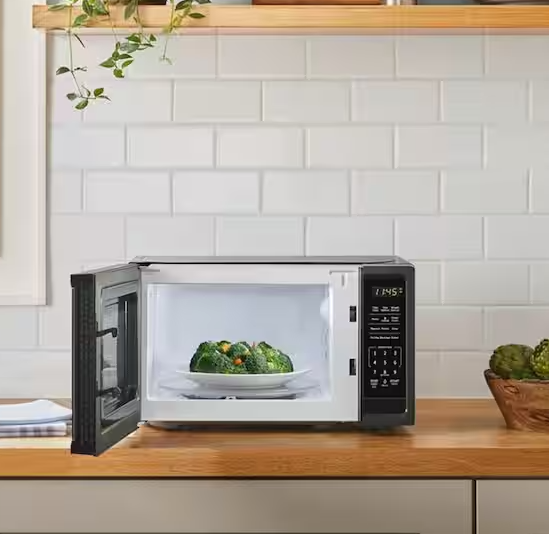 0.7 cu. ft. 700-Watt Countertop Microwave in Black