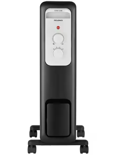 1,500-Watt Oil-Filled Radiant Electric Space Heater with Thermostat