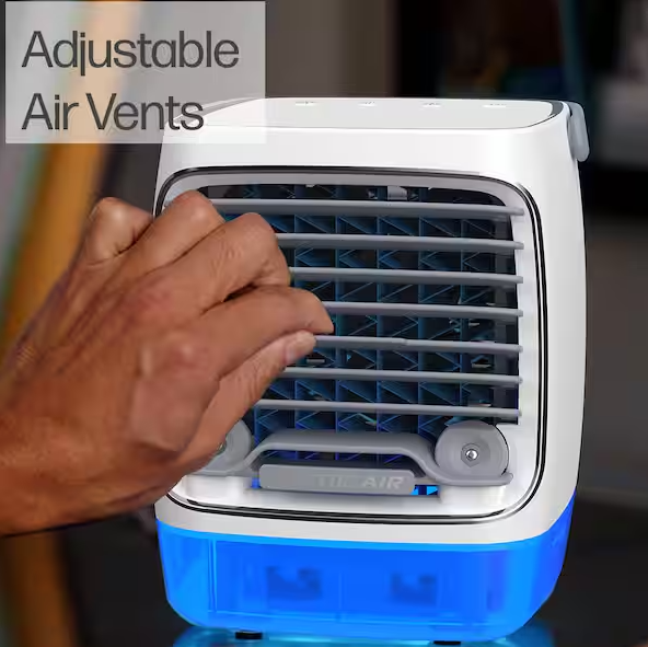 Turbo Chill Desktop Evaporative Space Cooler with LED Nightlight