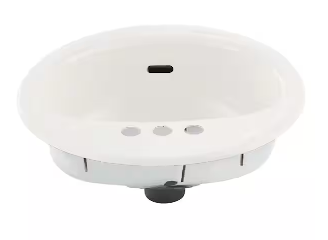 Laurel Round Drop-In Bathroom Sink in White