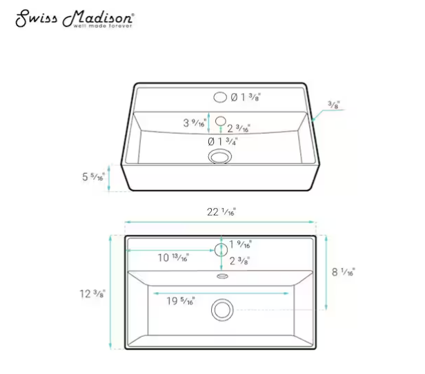 Claire Ceramic Wall Hung Sink in White