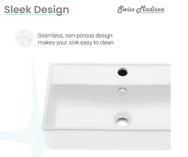 Claire Ceramic Wall Hung Sink in White