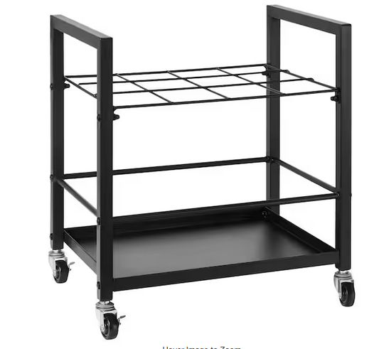 Blueprint Storage Rack, 12 Slots Blueprint Holder with Wheels, Mobile Metal Blueprint Storage Cart Black