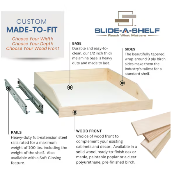 Made-to-Fit Customizable Slide-Out Shelf