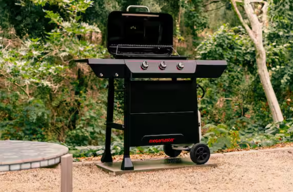 3-Burner Propane Gas Grill in Black