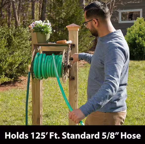 Liberty Garden 708-Ca Garden Hose Reel, Wall Mount, Aluminum