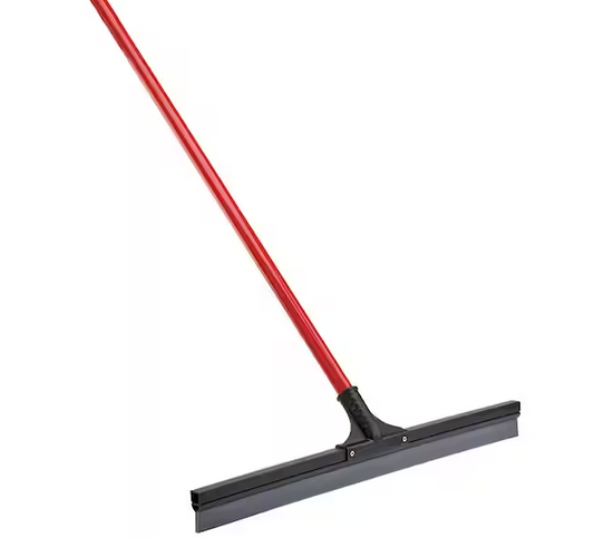 24 in. PVC High Power Multi-Surface Rubber Floor Squeegee with 60 in. Steel Handle