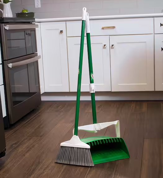 12 in. Lobby Broom and Dustpan Set