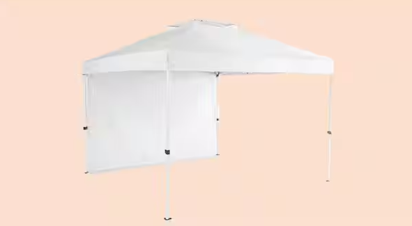 10 ft. x 10 ft. Commercial Instant Canopy-Pop Up Tent with Wall Panel White