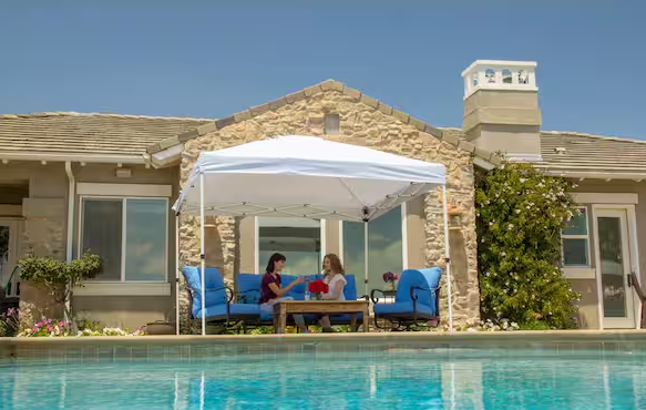 10 ft. x 10 ft. Commercial Instant Canopy-Pop Up Tent with Wall Panel White