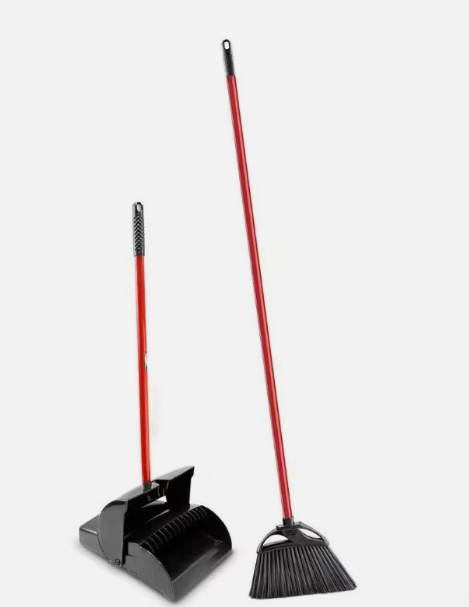 Libman Angle Broom and Lobby Dustpan 11 in. 2-Piece Combo Set