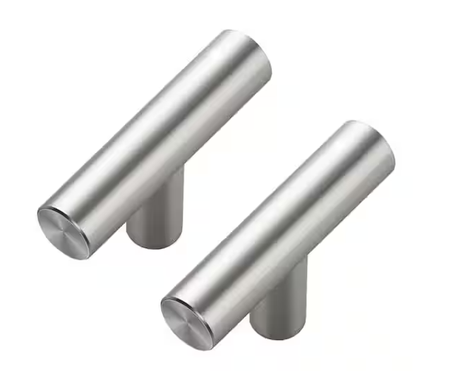 40-Pack 2 in. Brushed Nickel Kitchen Cabinet Knobs, Stainless Steel Single Hole T Bar Cabinet Pulls