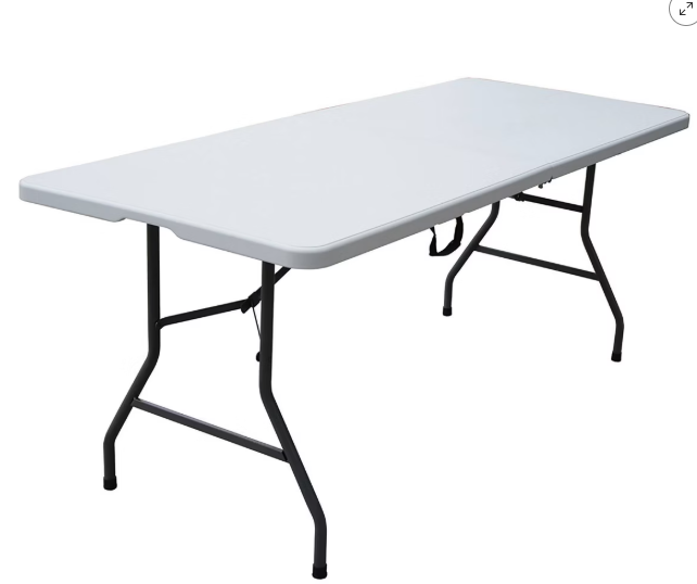 Peakform 6' Folding Banquet Table Off White
