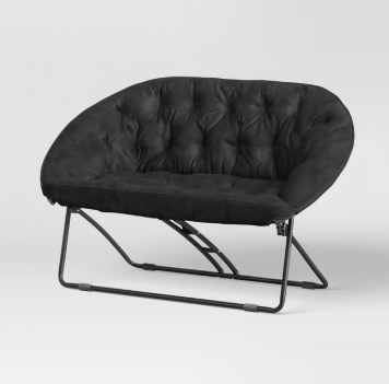 Double Dish Loveseat Sofa Chair Black - Room Essentials
