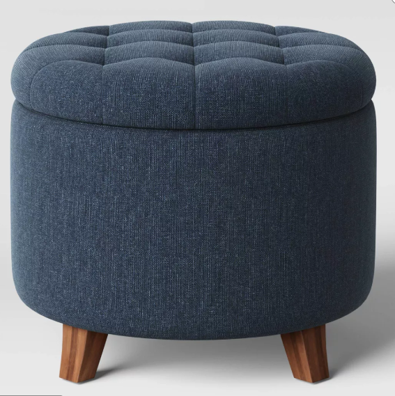 Tufted Round Storage Ottoman - Threshold
