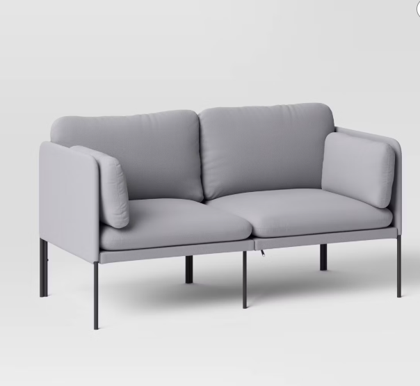 Upholstered Loveseat Gray - Room Essentials