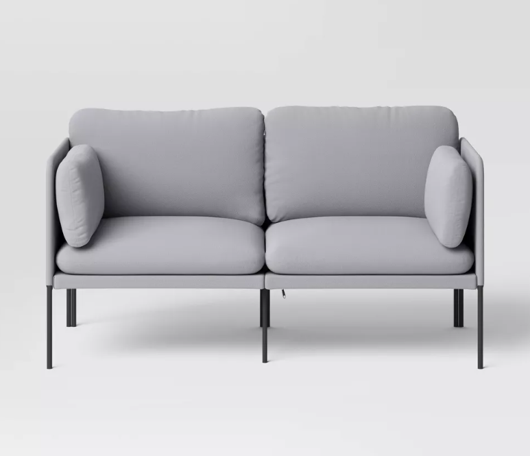 Upholstered Loveseat Gray - Room Essentials