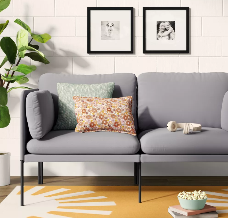 Upholstered Loveseat Gray - Room Essentials