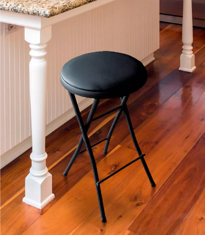 Peakform Vinyl Folding Stool Black
