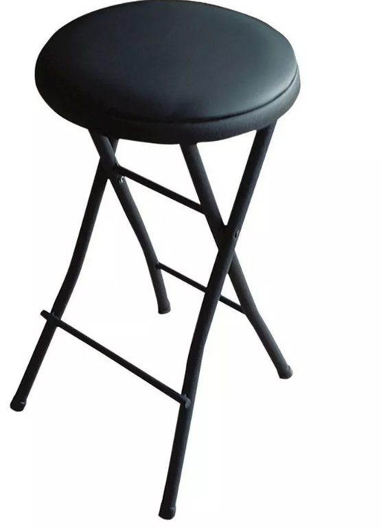 Peakform Vinyl Folding Stool Black