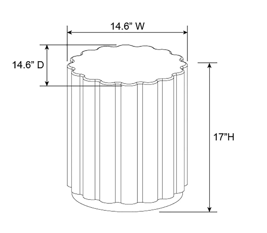 Scalloped Round Side Table Black - Room Essentials