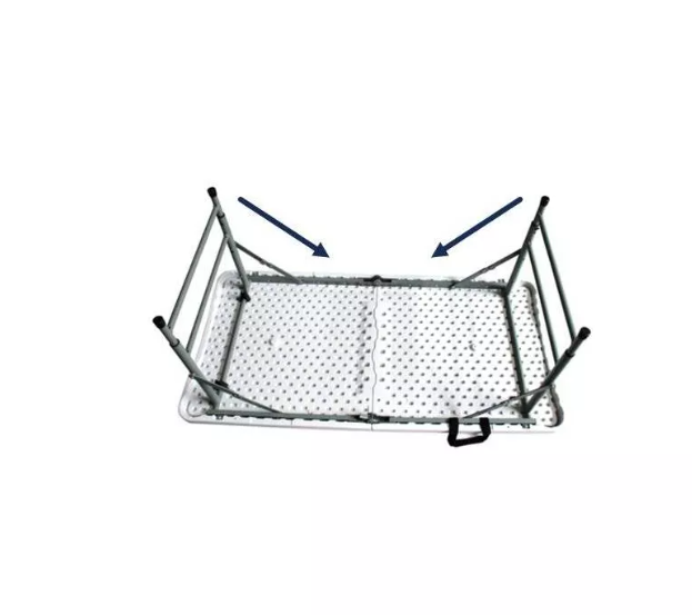 Peakform 4' Adjustable Height Folding Table Off-White