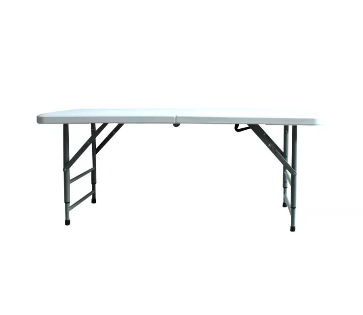 Peakform 4' Adjustable Height Folding Table Off-White