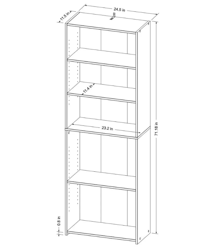 5 Shelf Bookcase - Room Essentials