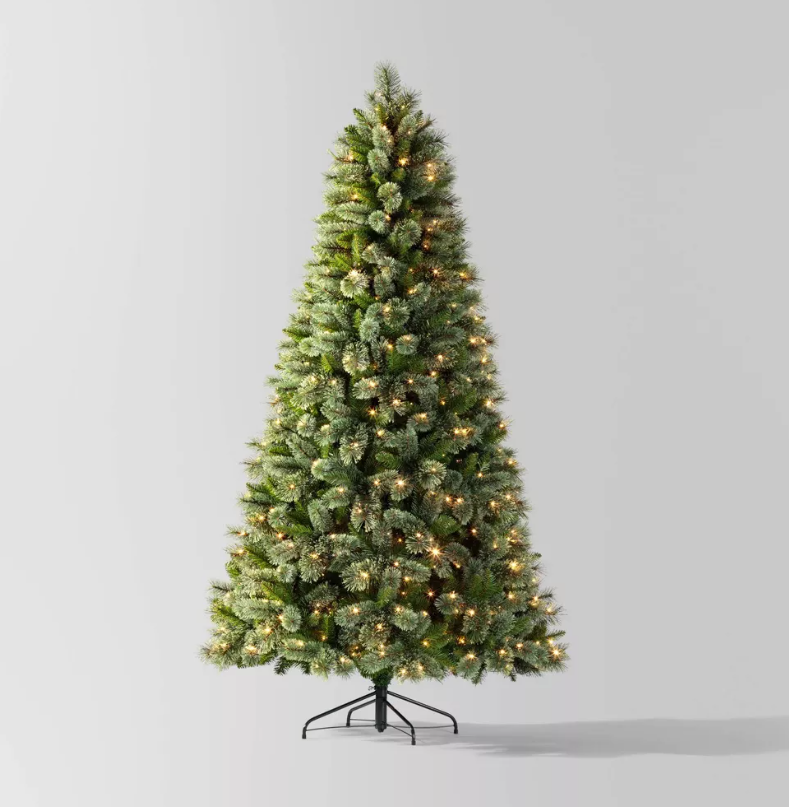 7.5' Pre-lit Virginia Pine Artificial Christmas Tree Dual Color Lights - Wondershop