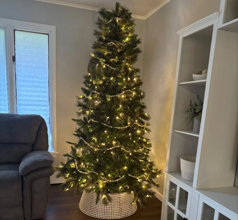 7.5' Pre-lit Virginia Pine Artificial Christmas Tree Dual Color Lights - Wondershop