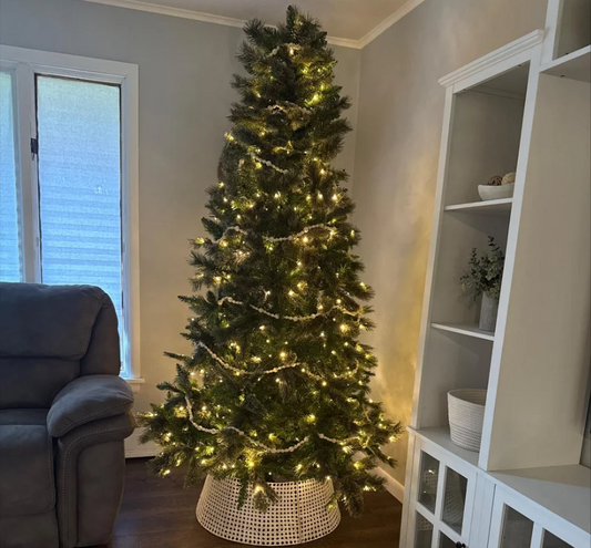 7.5' Pre-lit Virginia Pine Artificial Christmas Tree Dual Color Lights - Wondershop