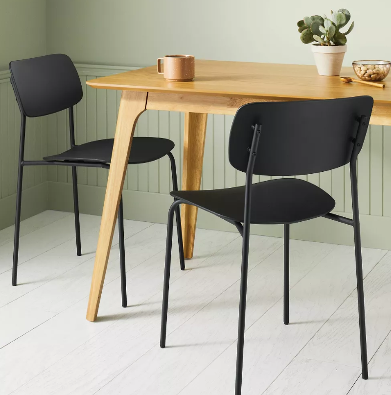 Set of 2 Molded Plastic with Metal Base Dining Chair - Room Essentials