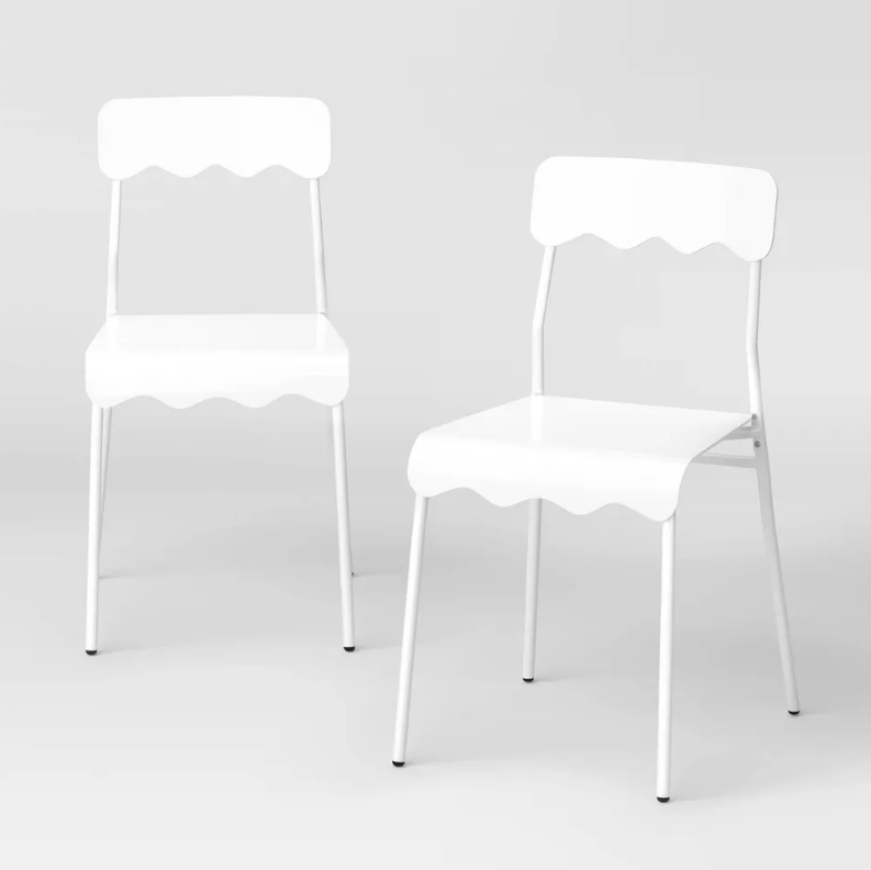 Set of 2 Wavy Metal Dining Chair - Room Essentials
