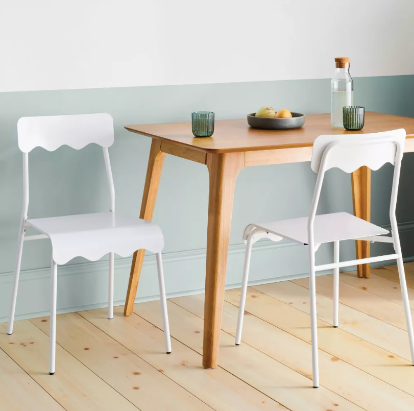 Set of 2 Wavy Metal Dining Chair - Room Essentials