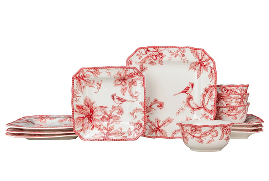 222 Fifth Christmas Lane 12-piece Dinnerware Set