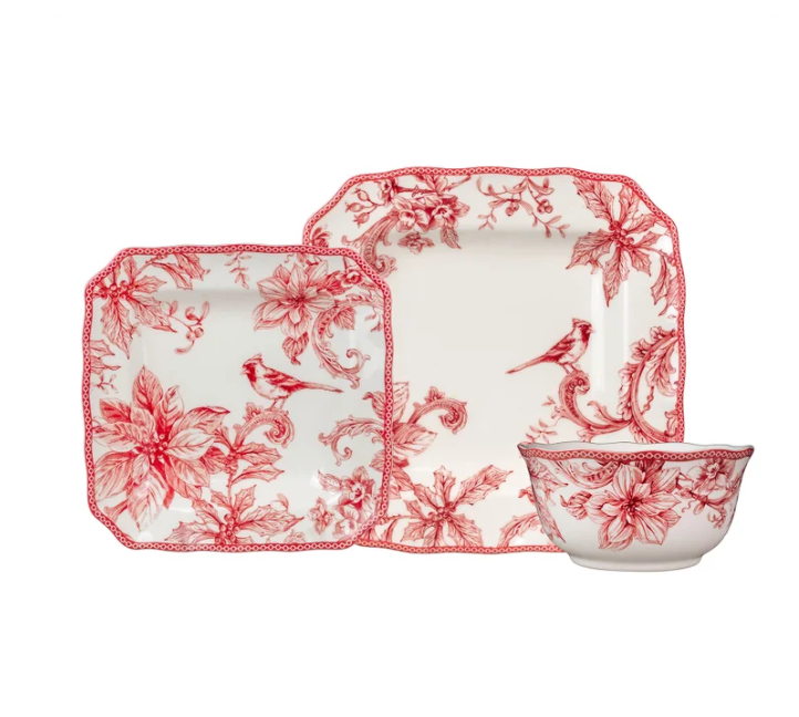 222 Fifth Christmas Lane 12-piece Dinnerware Set