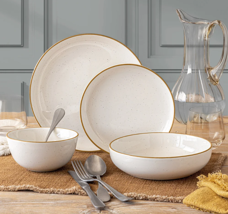 over&back Options 16-piece Dinnerware Set white
