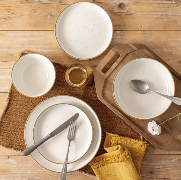 over&back Options 16-piece Dinnerware Set white