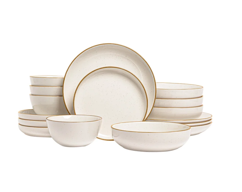 over&back Options 16-piece Dinnerware Set white