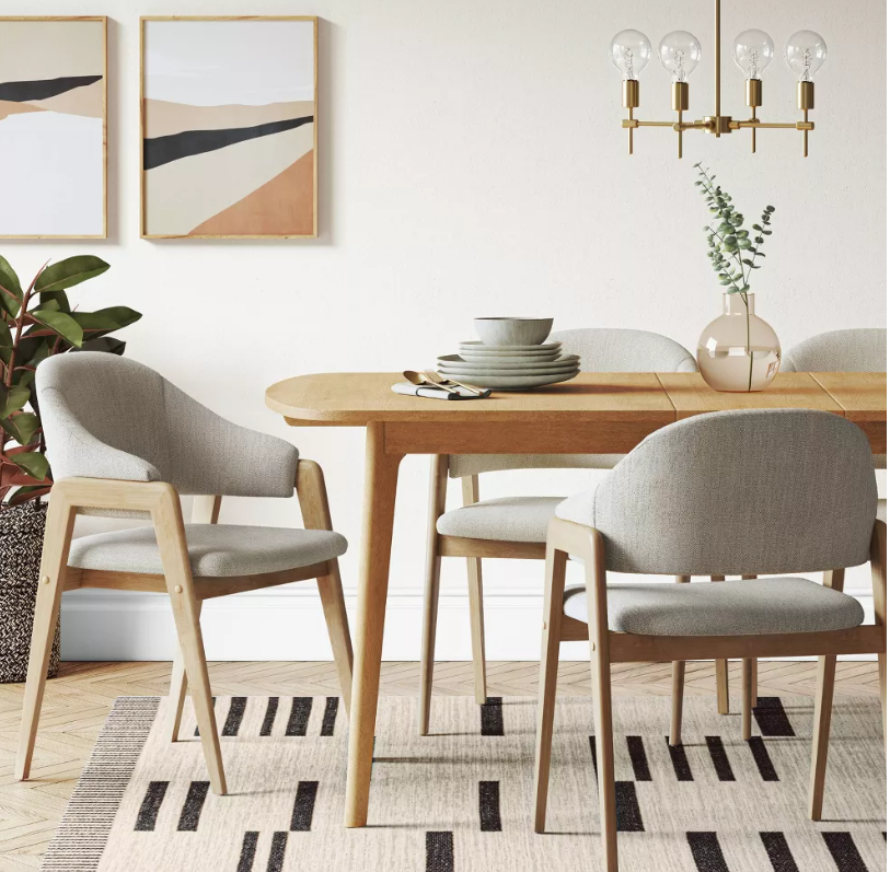 Ingleside Open Back Upholstered Wood Frame Dining Chair - Threshold™