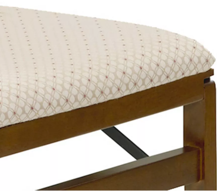 Set of 2 Contemporary Upholstered Back Folding Chair Fruitwood Brown - Stakmore