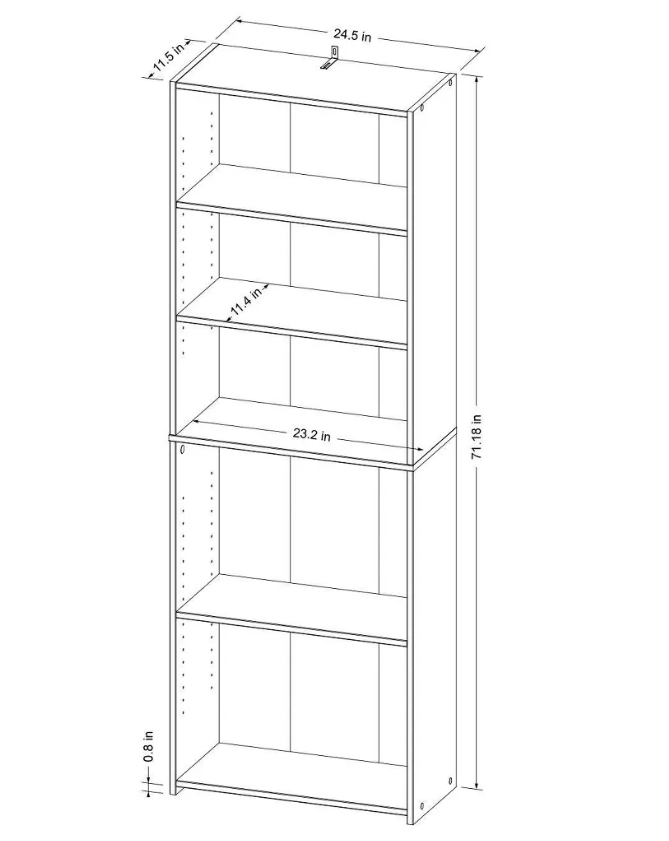 5 Shelf Bookcase - Room Essentials™