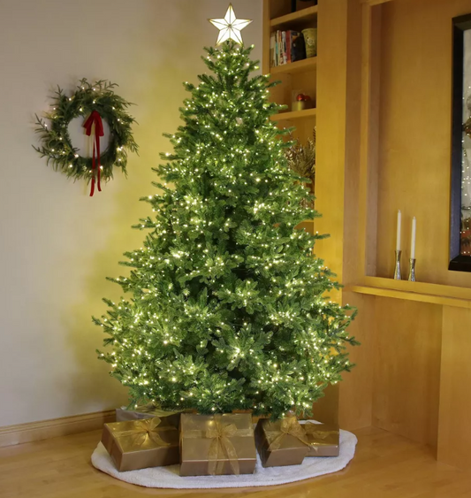 Philips 7.5' Lit Balsam Teardrop Bicolor Multi Function Twinkle Led Lights Autoconnect Foot Pedal with Remote Control