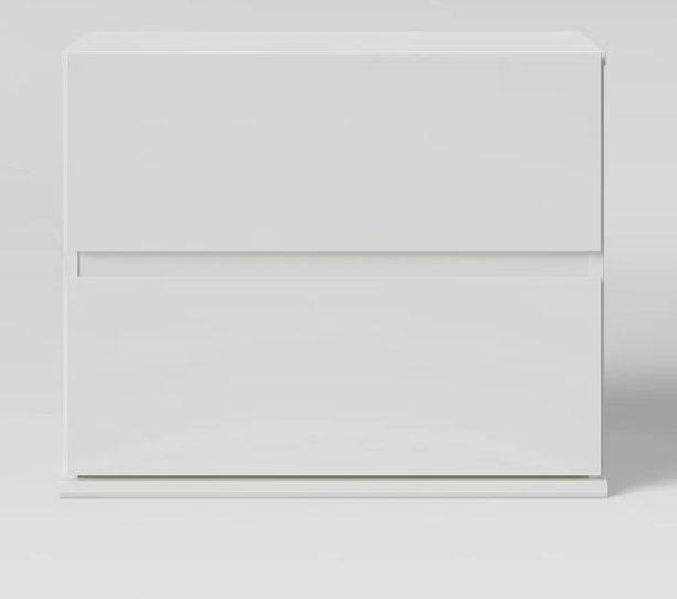 2 Drawer Modular Nightstand White - Room Essentials