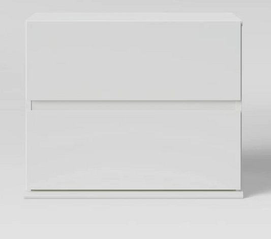 2 Drawer Modular Nightstand White - Room Essentials