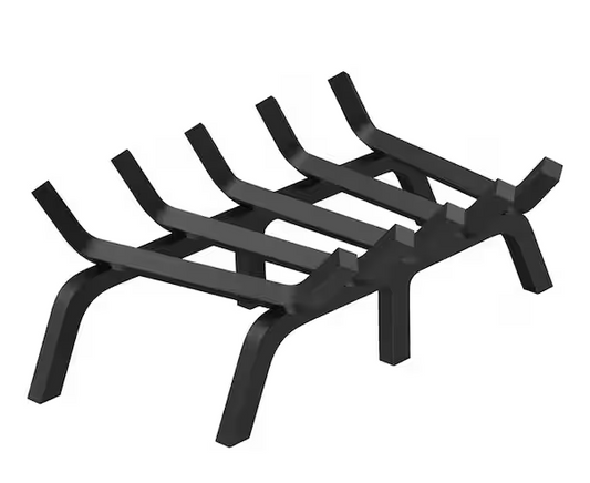 Fireplace Log Grate, 21 in. Heavy Duty Fireplace Grate with 6 Support Legs, 3/4 in. Solid Powder-coated Steel Bars