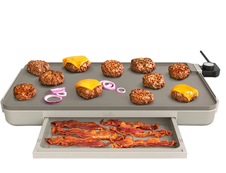 bella 12" x 22" XL Griddle with Warming Tray