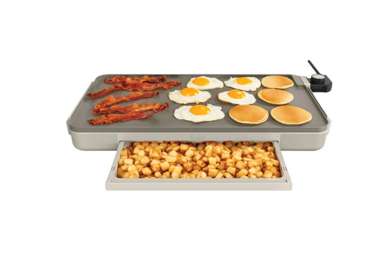 bella 12" x 22" XL Griddle with Warming Tray