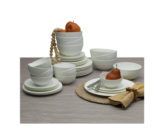 Mikasa Lattice 40-piece Bone China Dinnerware Set